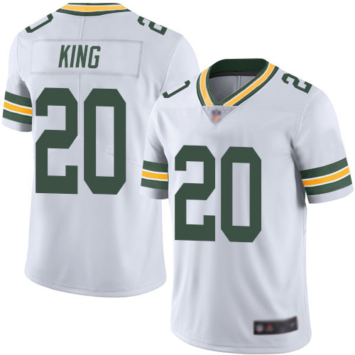 Green Bay Packers Limited White Men 20 King Kevin Road Jersey Nike NFL Vapor Untouchable